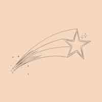 Free vector shooting star drawing illustration