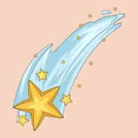 Free vector shooting star drawing illustration