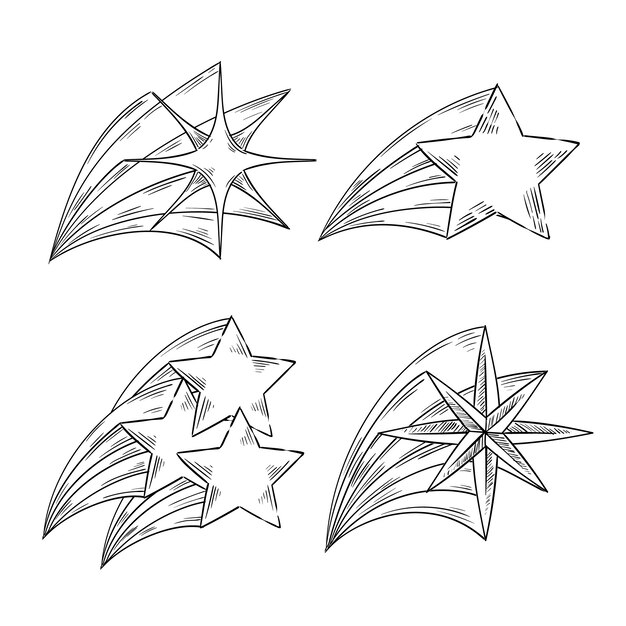 流れ星の描き方イラスト