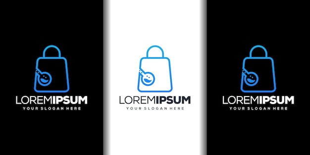 Магазин и лаборатория современный шаблон логотипа