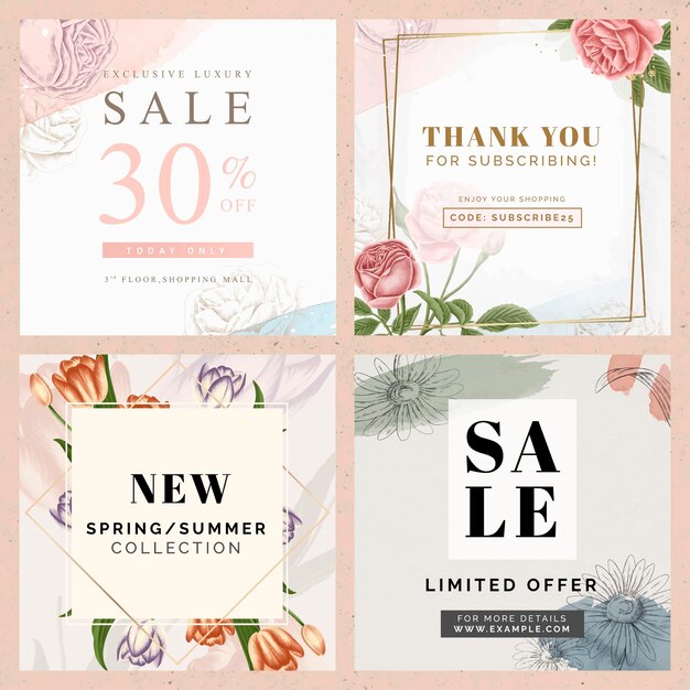 Shop sale template pack