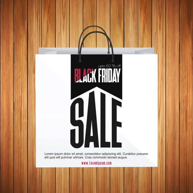 Free Vector shopping bag, black friday