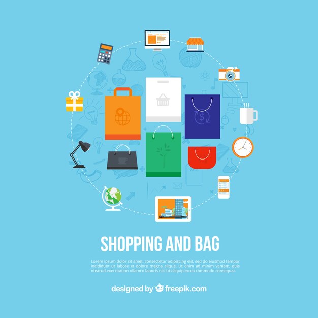 Shopping and bag icons