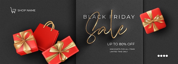 Сумки для покупок и роскошные подарки. абстрактный фон продаж черная пятница