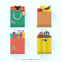 Free vector shopping bags collection