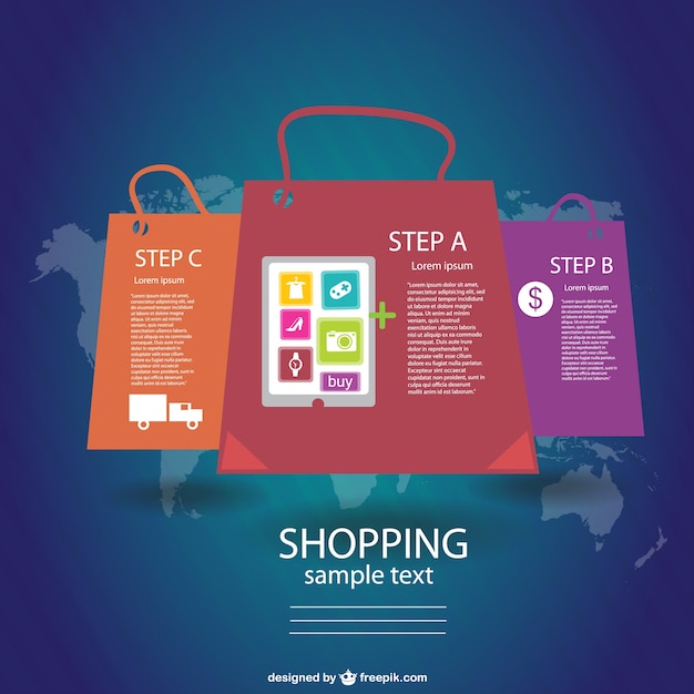 Shopping bags infographic