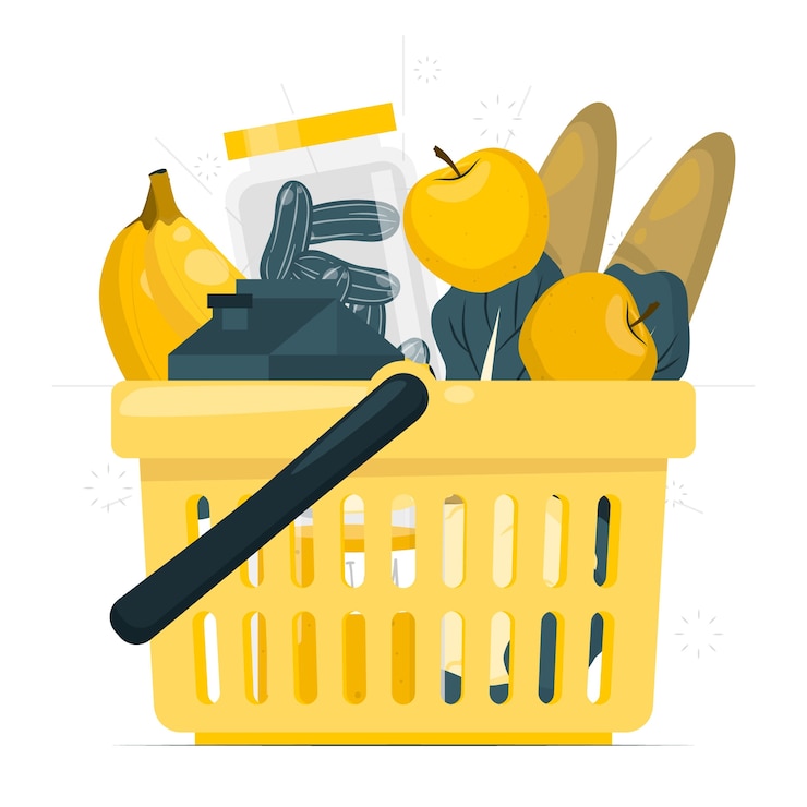 Free Vector shopping basket concept illustration