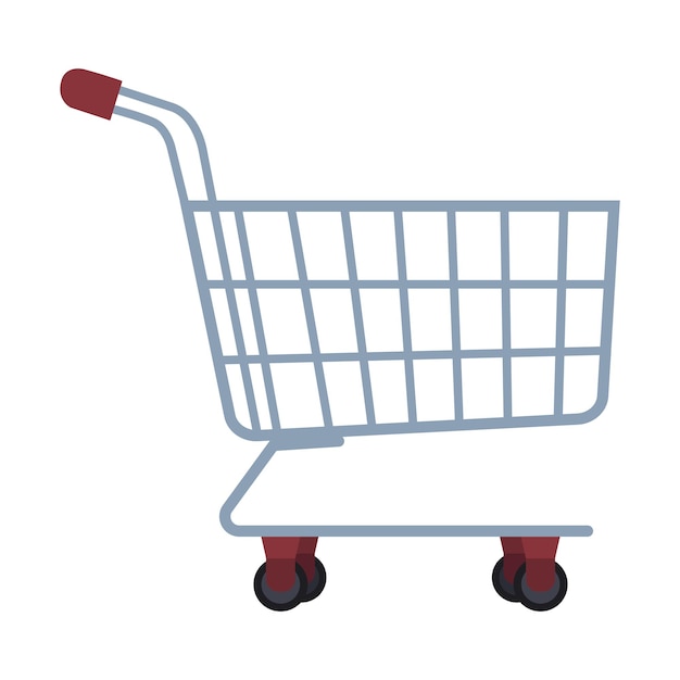Бесплатное векторное изображение Иконка корзины покупок изолированная иллюстрация