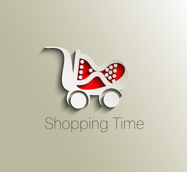 Shopping cart logo shopping basket design vector illustration