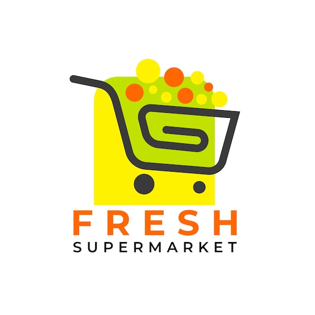 Шаблон логотипа супермаркета