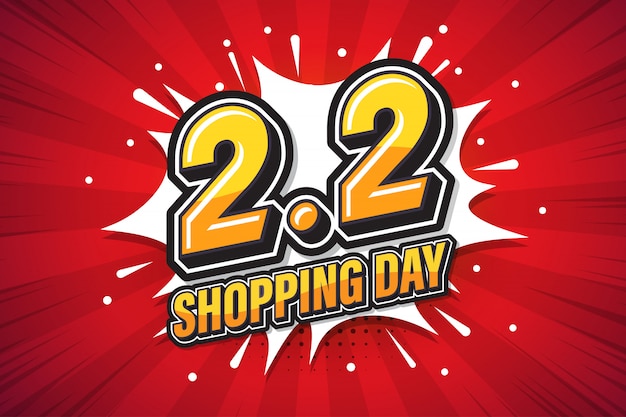 Shopping day font expression pop art comic speech bubble  illustration