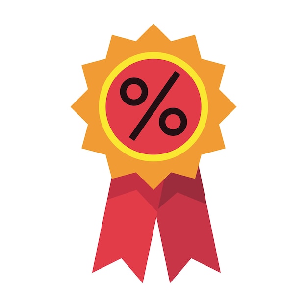 shopping discount badge icon isolated