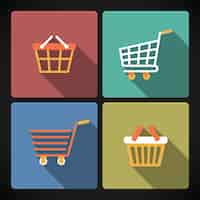 Free vector shopping elements designs