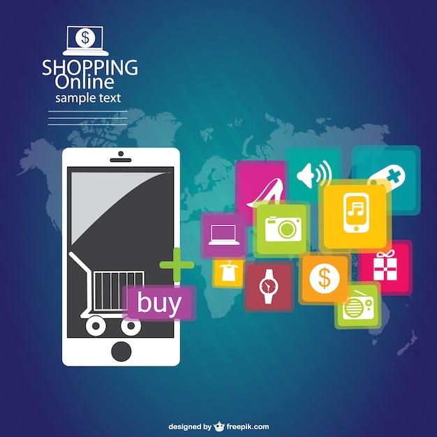 Shopping online with your smartphone infographic