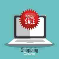 Free vector shopping online