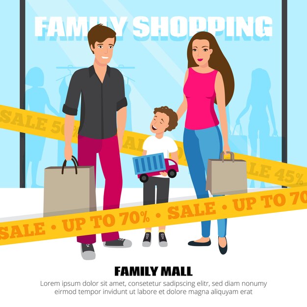 Shopping People Illustration