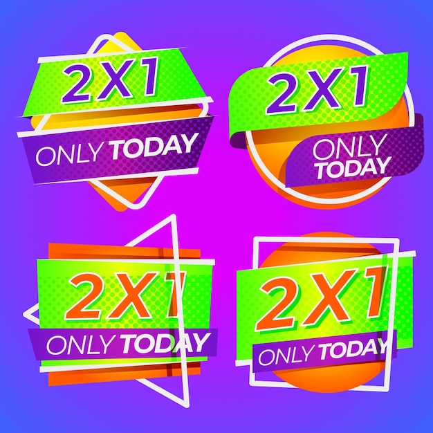 Free vector shopping special offer promo banners set