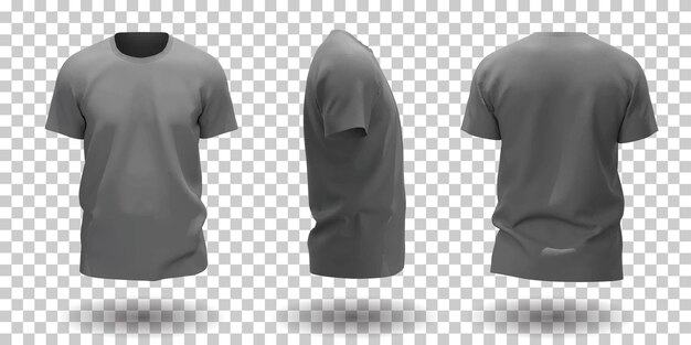 short sleeves grey t-shirt mockup