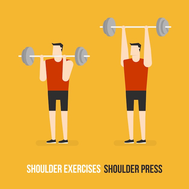 Free vector shoulder press demostration