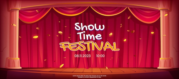 Занавески для театральных баннеров фестиваля show time