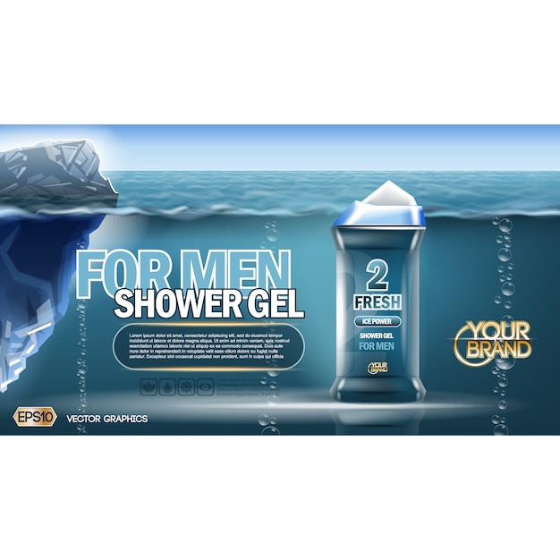 Shower gel background design