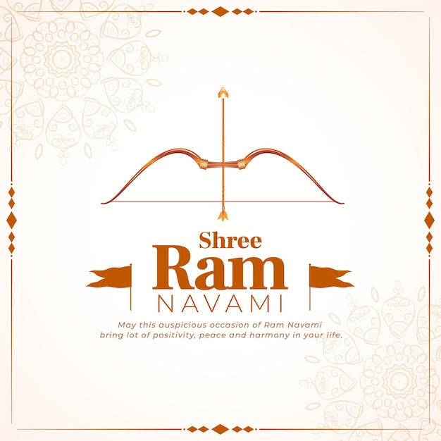 Shree ram navami festival wishes card background