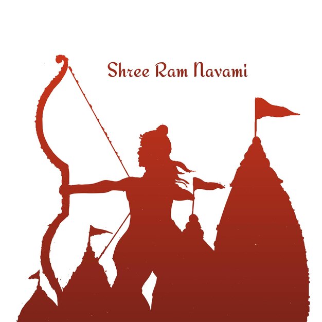 Shri ram navami festival greeting card background