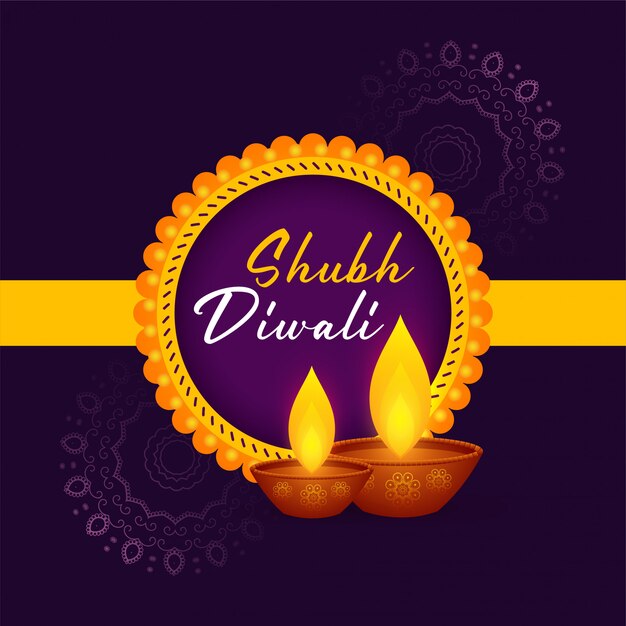 Shubh diwali festival greeting card