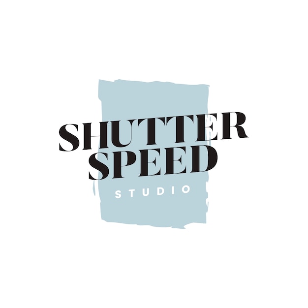 Shutter speed studio logo vector