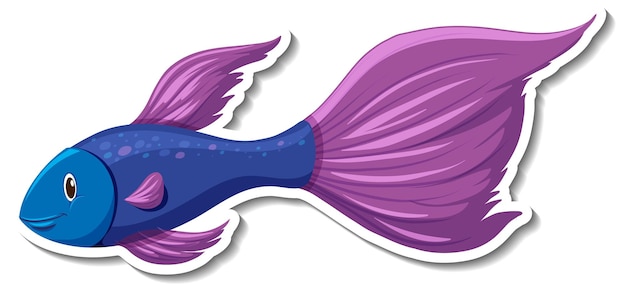 Free vector siamese fighting fish on white background