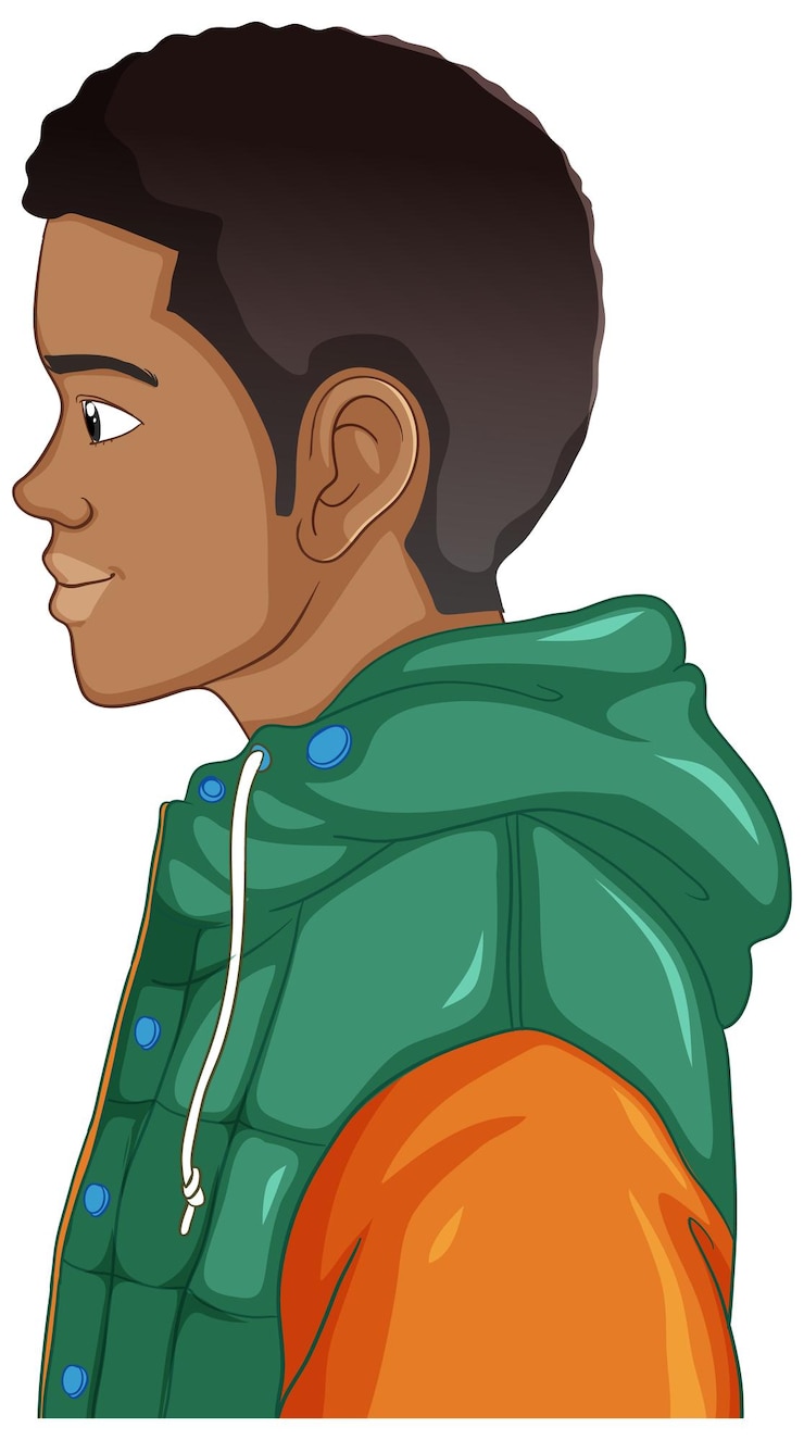 Free Vector side of man cartoon