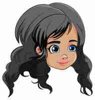 Free vector side of woman head cartoon