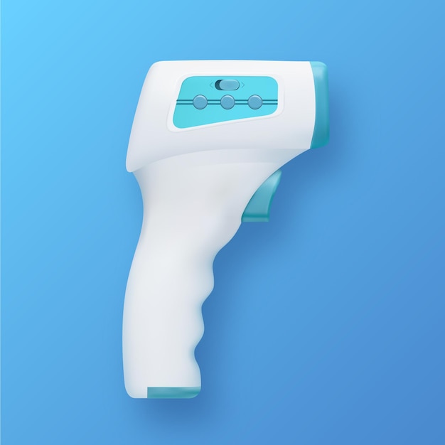 Free vector sideways realistic non-contact infrared thermometer