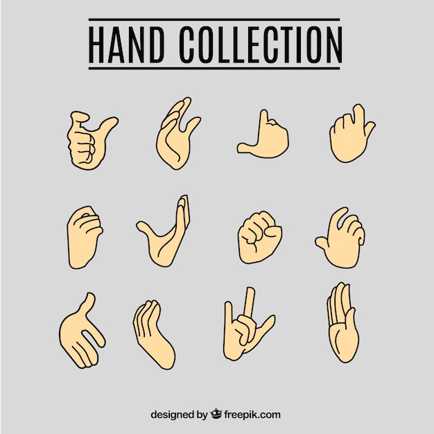 Free vector sign language collection