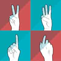 Free vector sign language