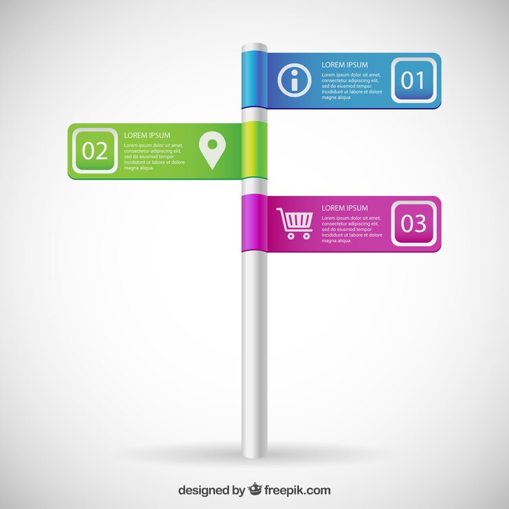 Free Vector sign post infographic