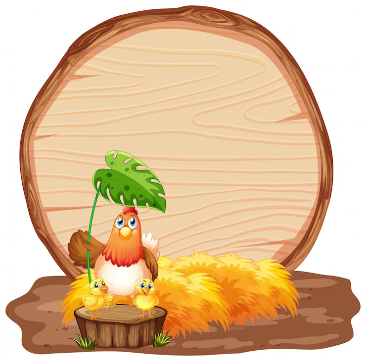 Free Vector sign template with animals in garden background