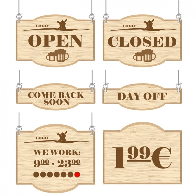 Signs for commercial establishments