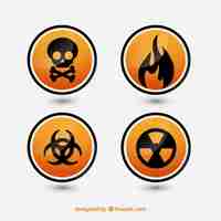 Free vector signs of danger set