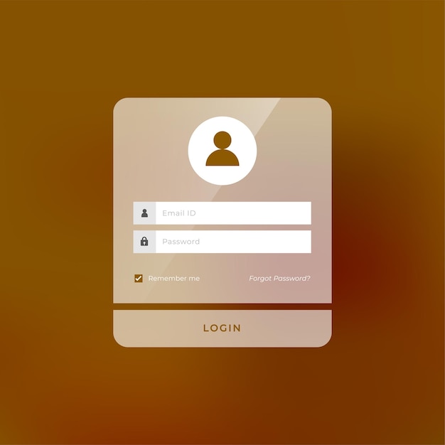 Signup page screen template with easy user interface