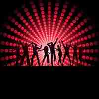 Free vector silhoeuttes of people dancing