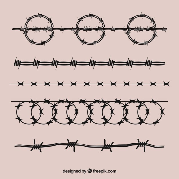 silhouette barbed wire collection