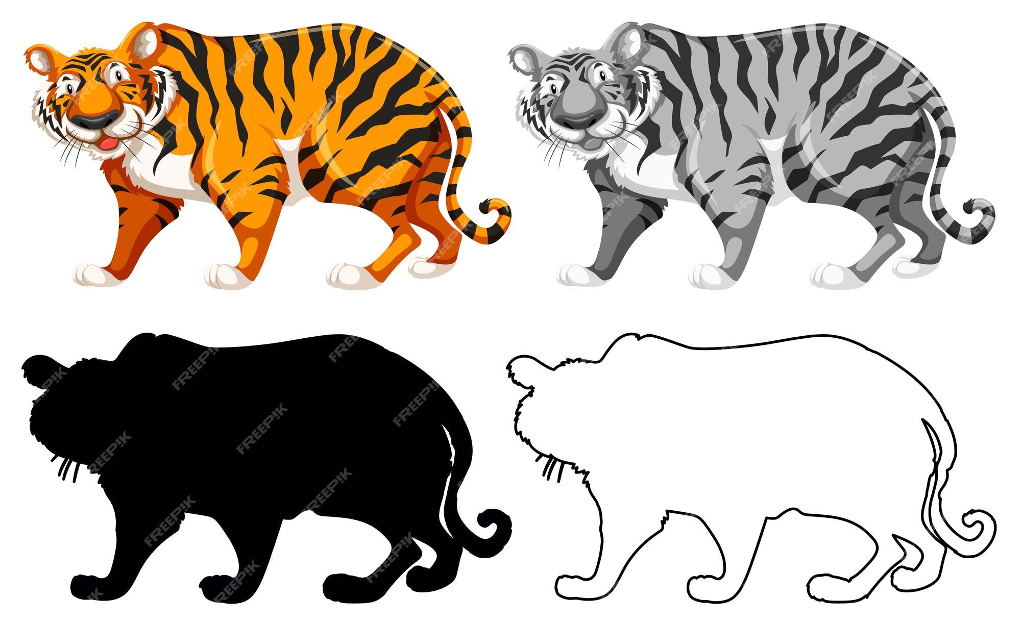 Tiger Silhouette 画像 無料のベクター ストックフォト Psd