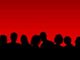 Free vector silhouette of a crowd of people