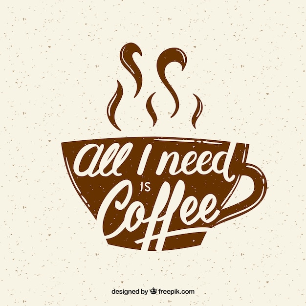 Free vector silhouette of a cup of hot coffee