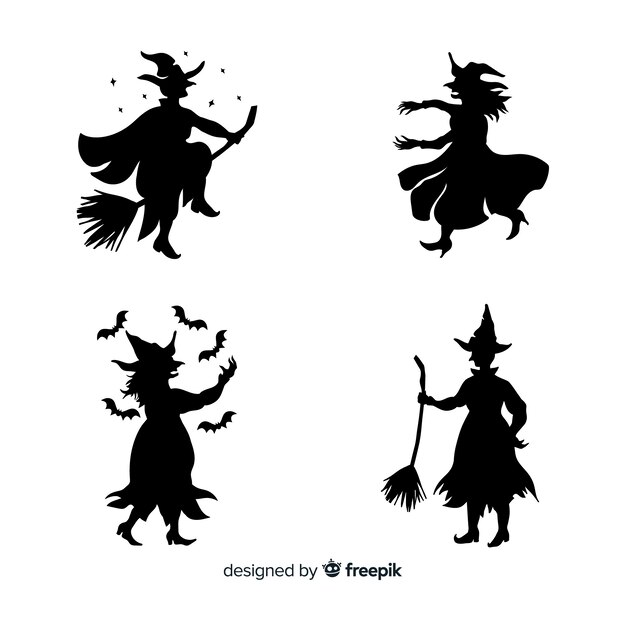 Silhouette of a halloween witch