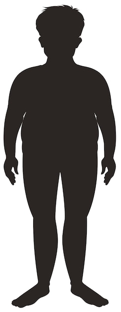 Free vector silhouette human male on white background