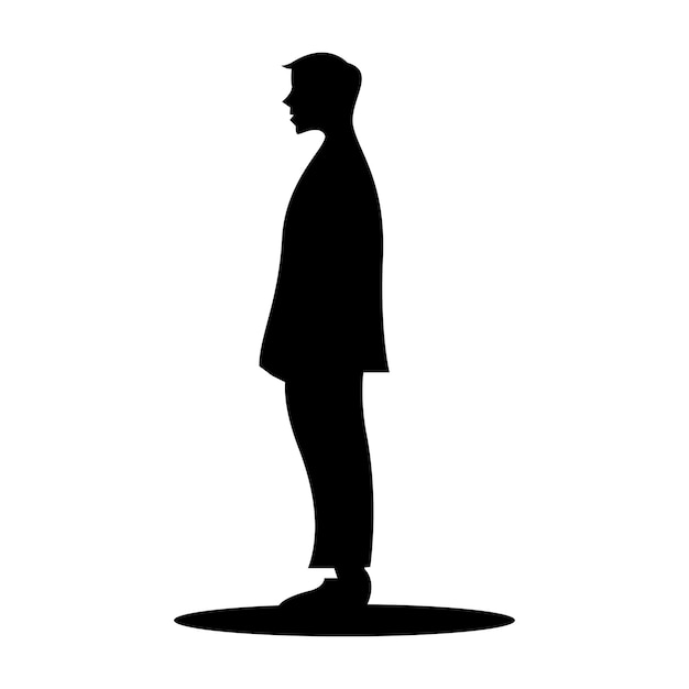 Silhouette man logo design template