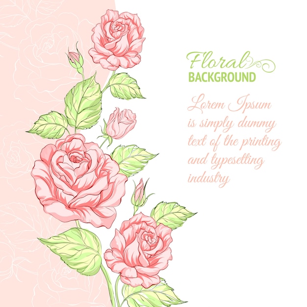 Free vector silhouette of rose with sample text.