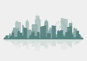 Free vector silhouette skyline illustration